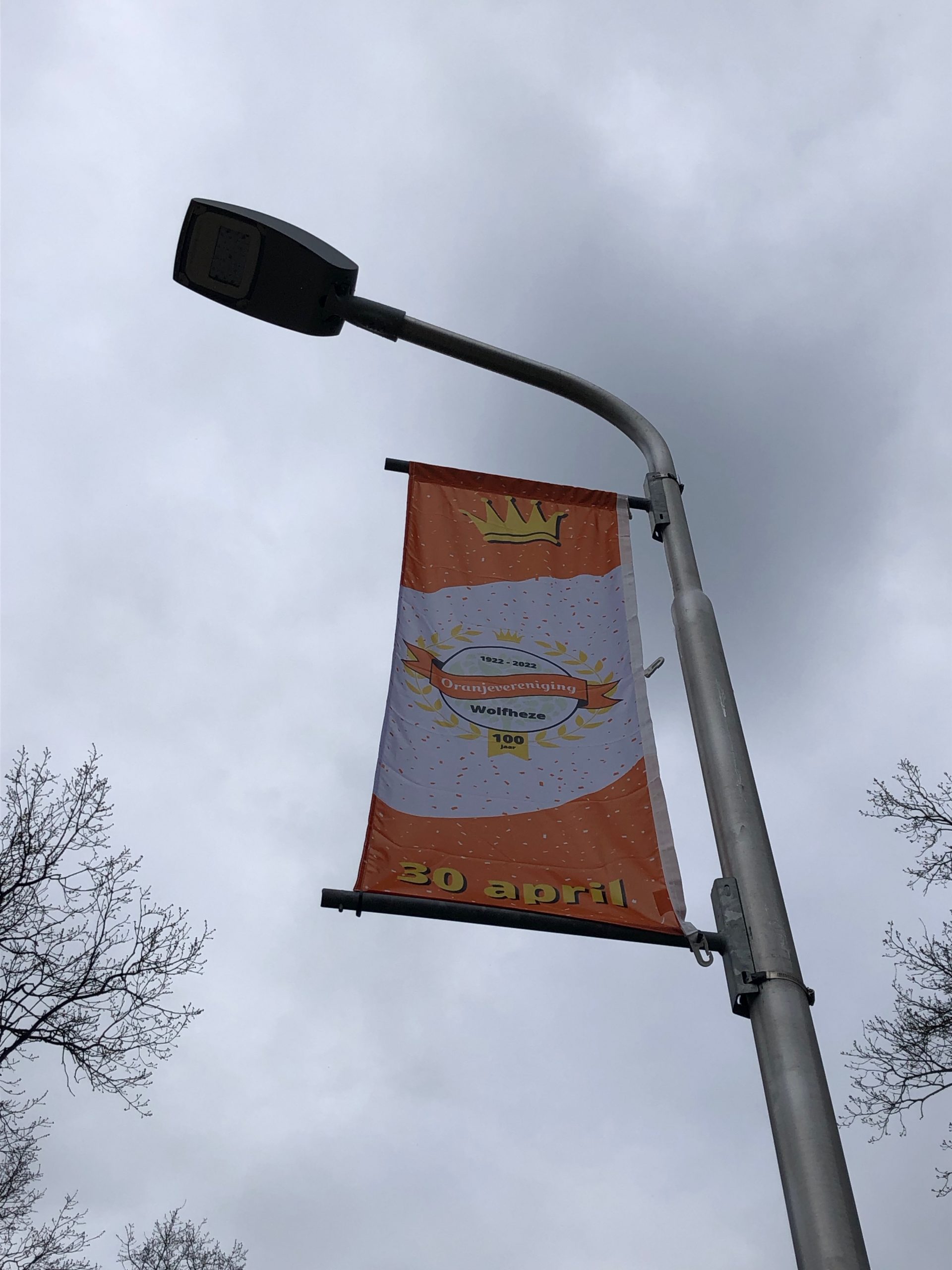 Banier 100-jarig jubileum Oranjevereniging Wolfheze